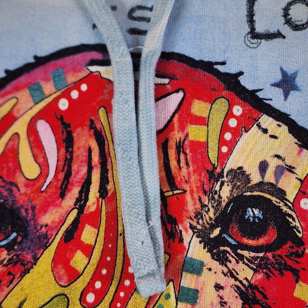 The Mountain Dog Is Love Hoodie Adult Size Medium Blue Tie Dye‎ Dean Russo 2015 - Picture 5 of 14